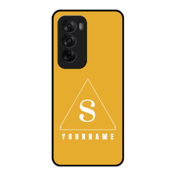 Oppo Reno 12 5G Custom Glass Phone CaseSimple Triangle Design