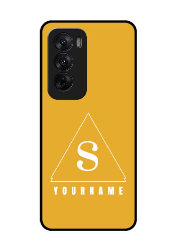 Oppo Reno 12 5G Custom Glass Phone CaseSimple Triangle Design