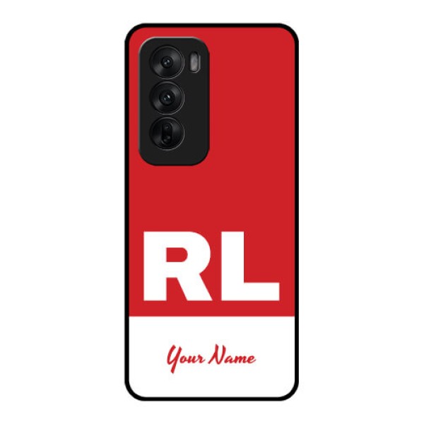 Oppo Reno 12 5G Custom Glass Phone CaseDual Tone Custom Text Design Oppo Reno 12 5G Custom Glass Phone CaseDual Tone Custom Text Design