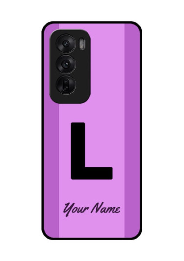 Oppo Reno 12 5G Custom Glass Phone CaseTricolor Custom Text Design