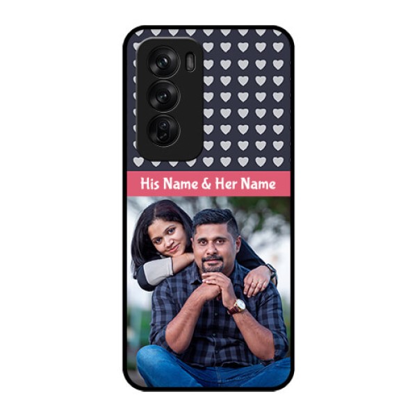 Oppo Reno 12 Pro 5G Custom Glass Phone CaseLove Symbols Design