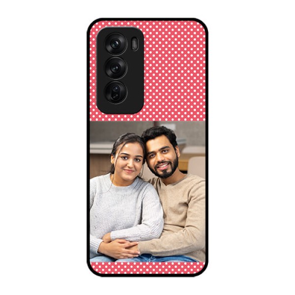 Oppo Reno 12 Pro 5G Custom Glass Phone CaseWhite Dotted Design