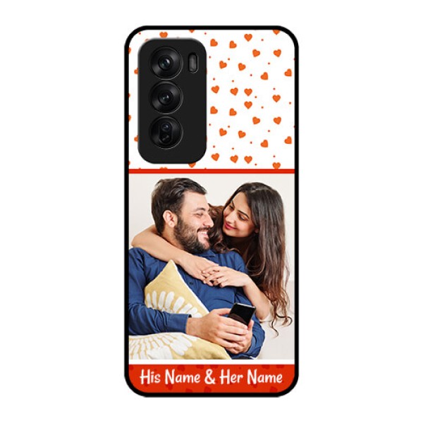 Oppo Reno 12 Pro 5G Custom Glass Phone CaseOrange Love Symbol Design Oppo Reno 12 Pro 5G Custom Glass Phone CaseOrange Love Symbol Design