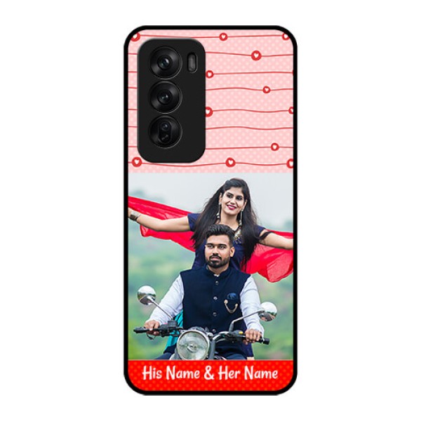 Oppo Reno 12 Pro 5G Custom Glass Phone CaseRed Pattern Case Design