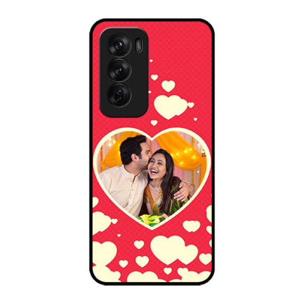 Oppo Reno 12 Pro 5G Custom Glass Phone CaseLove Symbols Phone Cover Design