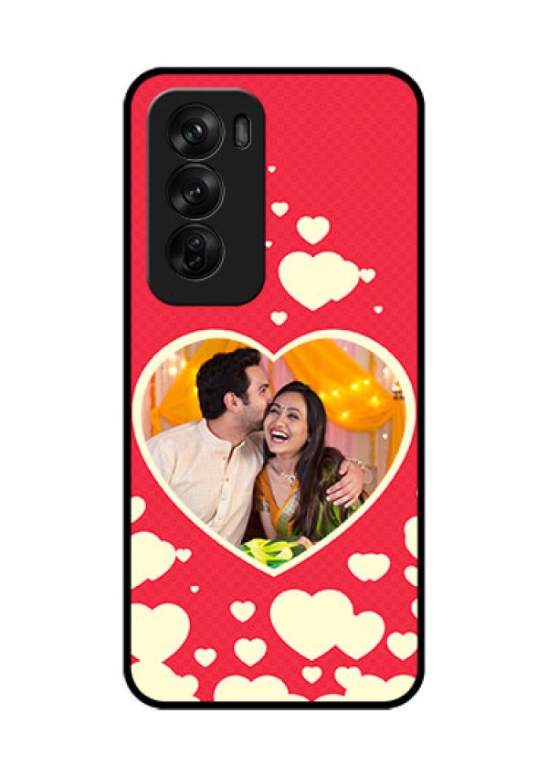 Oppo Reno 12 Pro 5G Custom Glass Phone CaseLove Symbols Phone Cover Design
