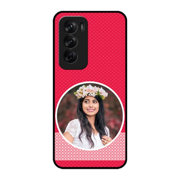 Oppo Reno 12 Pro 5G Custom Glass Phone CasePink Color Pattern Design Oppo Reno 12 Pro 5G Custom Glass Phone CasePink Color Pattern Design