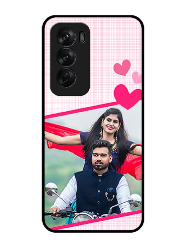 Custom Oppo Reno 12 Pro 5G Custom Glass Phone CaseLove Shape Heart Design