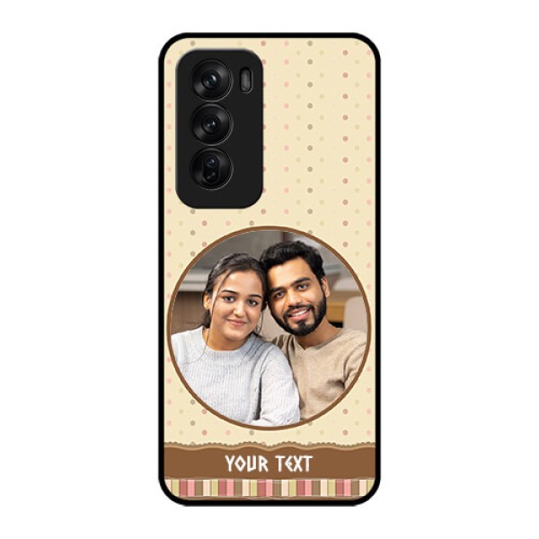Oppo Reno 12 Pro 5G Custom Glass Phone CaseBrown Dotted Mobile Case Design