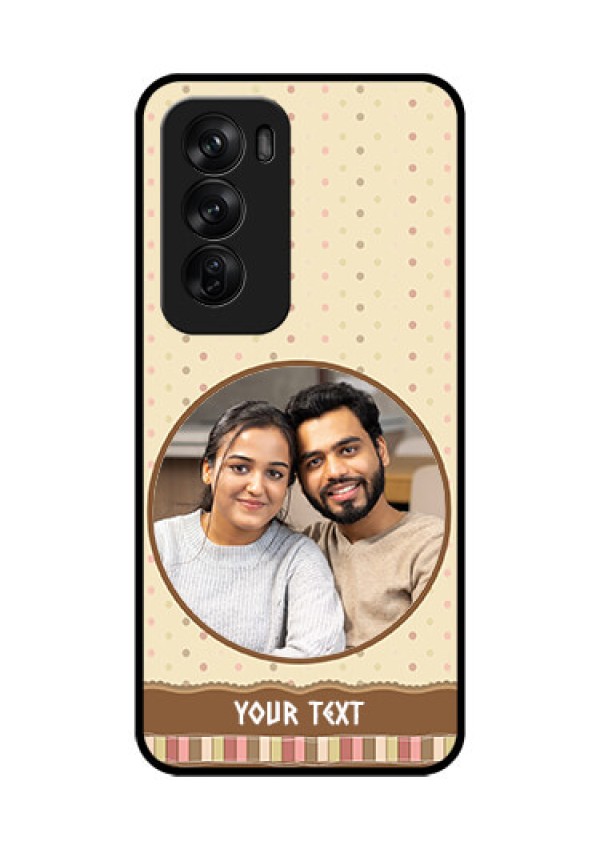 Oppo Reno 12 Pro 5G Custom Glass Phone CaseBrown Dotted Mobile Case Design