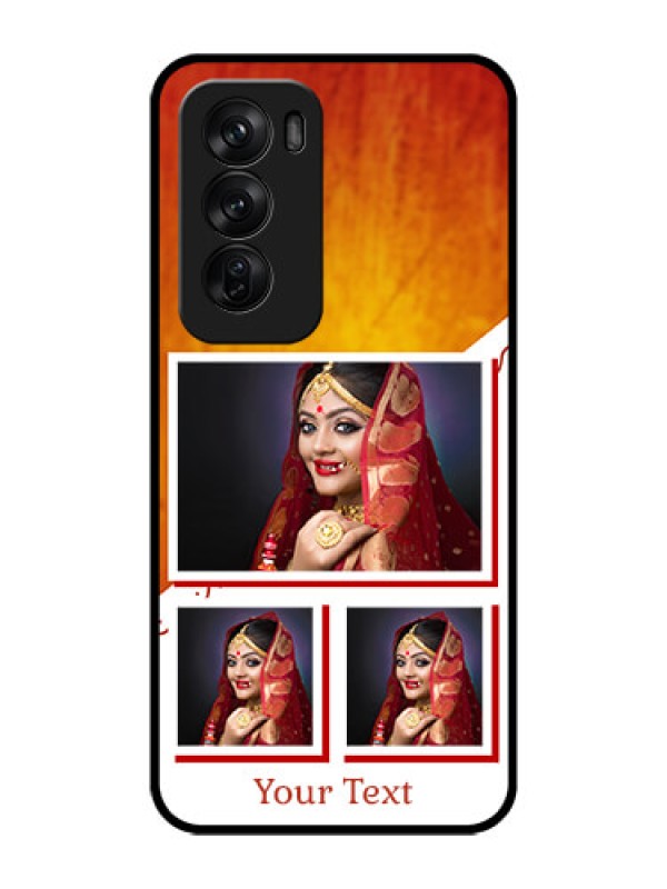 Custom Oppo Reno 12 Pro 5G Custom Glass Phone CaseWedding Memories Design