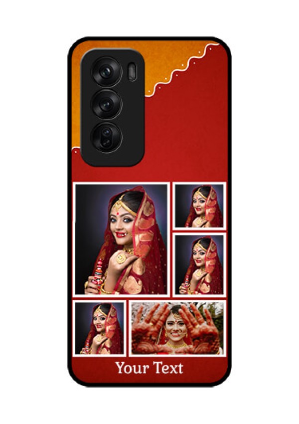 Oppo Reno 12 Pro 5G Custom Glass Phone CaseWedding Pic Upload Design
