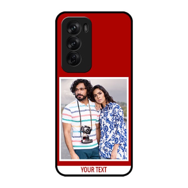 Oppo Reno 12 Pro 5G Custom Glass Phone CaseRed Color Design