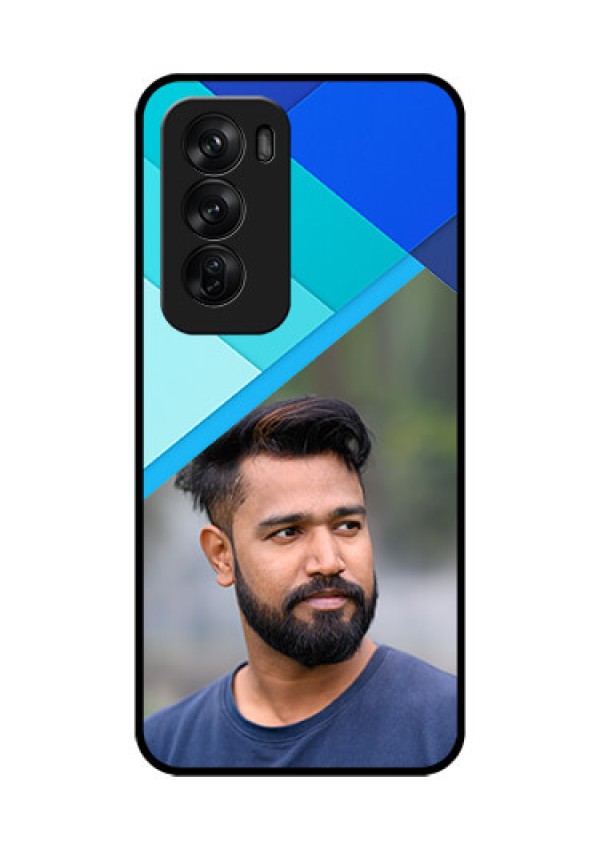 Oppo Reno 12 Pro 5G Custom Glass Phone CaseBlue Pattern Design