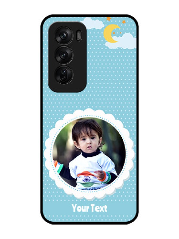 Custom Oppo Reno 12 Pro 5G Custom Glass Phone CaseViolet Pattern Design