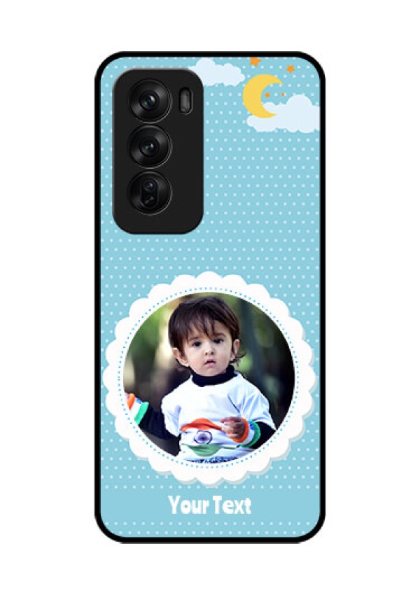 Oppo Reno 12 Pro 5G Custom Glass Phone CaseViolet Pattern Design