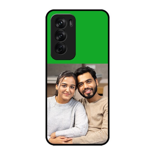 Oppo Reno 12 Pro 5G Custom Glass Phone CaseGreen Pattern Design