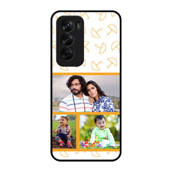 Oppo Reno 12 Pro 5G Custom Glass Phone CaseYellow Pattern Design