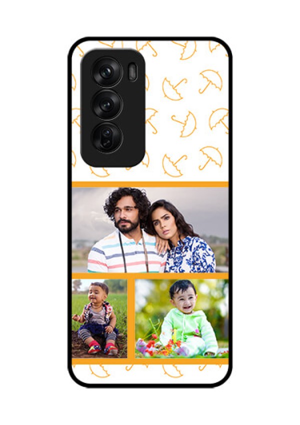 Oppo Reno 12 Pro 5G Custom Glass Phone CaseYellow Pattern Design