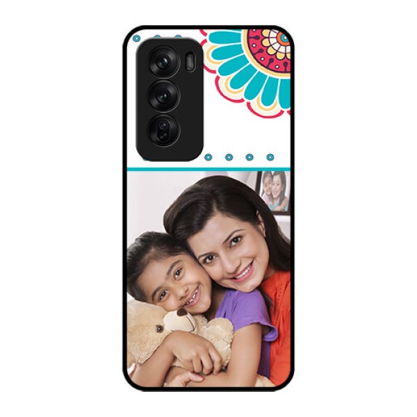 Oppo Reno 12 Pro 5G Custom Glass Phone CaseFlower Design