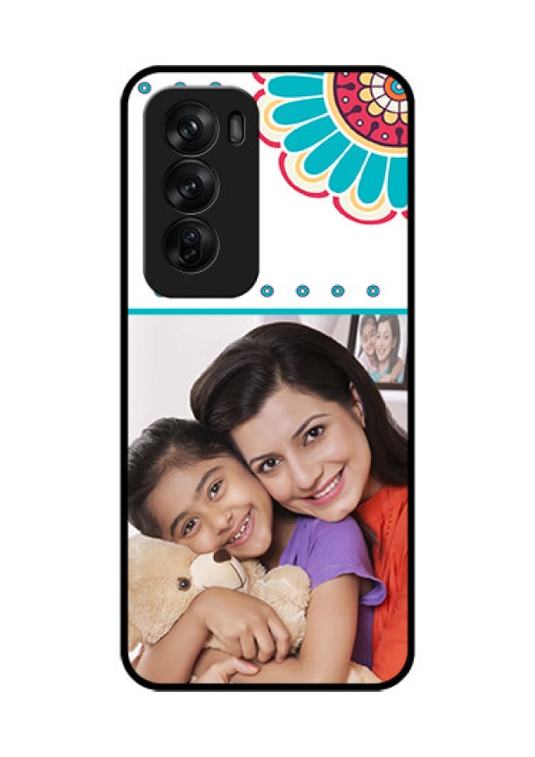 Oppo Reno 12 Pro 5G Custom Glass Phone CaseFlower Design
