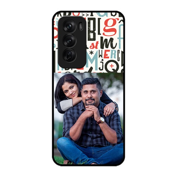 Oppo Reno 12 Pro 5G Custom Glass Phone CaseAlphabet Design