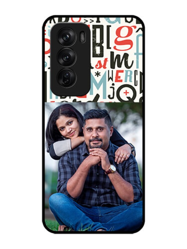 Custom Oppo Reno 12 Pro 5G Custom Glass Phone CaseAlphabet Design