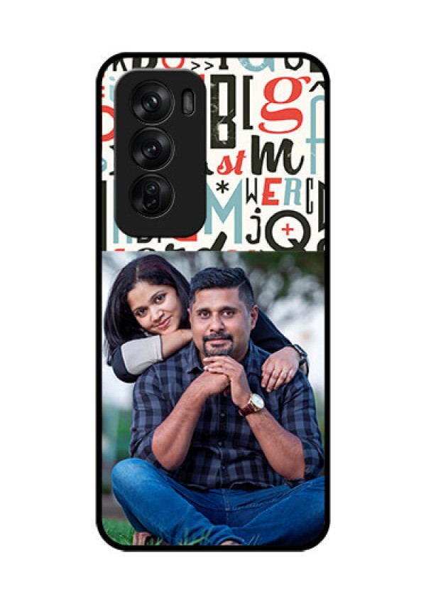 Oppo Reno 12 Pro 5G Custom Glass Phone CaseAlphabet Design