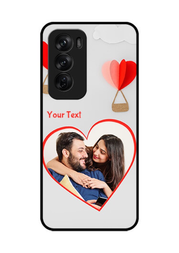 Oppo Reno 12 Pro 5G Custom Glass Phone CaseParachute Love Design