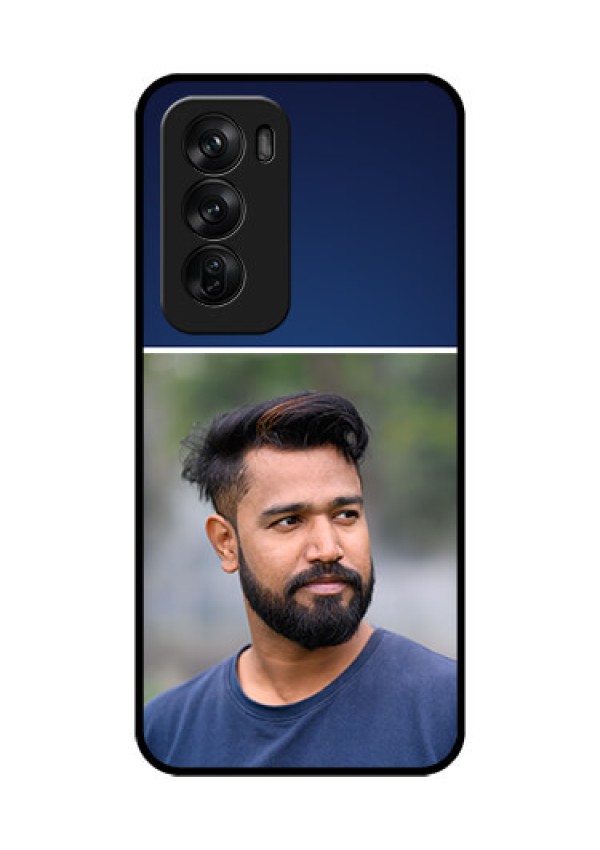 Oppo Reno 12 Pro 5G Custom Glass Phone CaseSimple Royal Blue Design