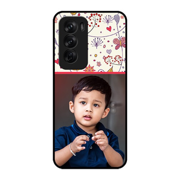 Oppo Reno 12 Pro 5G Custom Glass Phone CasePremium Floral Design