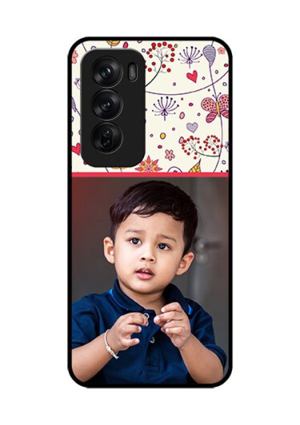 Oppo Reno 12 Pro 5G Custom Glass Phone CasePremium Floral Design