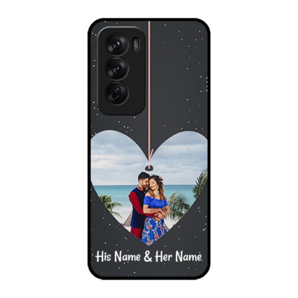 Oppo Reno 12 Pro 5G Custom Glass Phone CaseHanging Heart Design