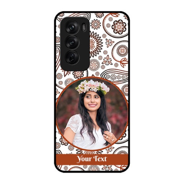 Oppo Reno 12 Pro 5G Custom Glass Phone CaseAbstract Flower Design