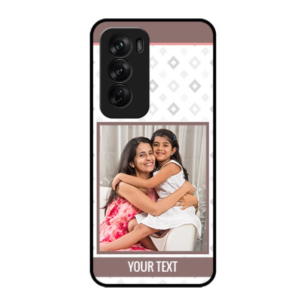 Oppo Reno 12 Pro 5G Custom Glass Phone CaseSimple Diamond Design