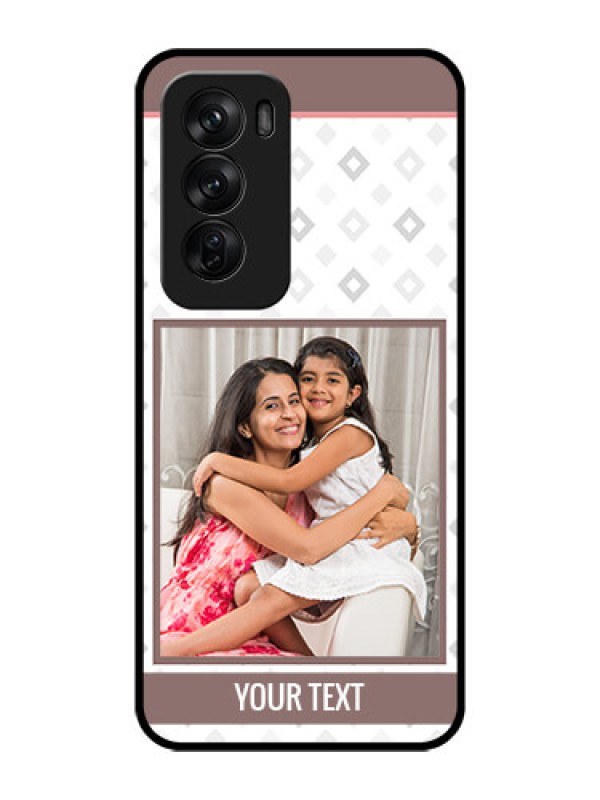 Custom Oppo Reno 12 Pro 5G Custom Glass Phone CaseSimple Diamond Design