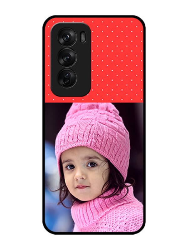 Custom Oppo Reno 12 Pro 5G Custom Glass Phone CaseRed Pattern Design