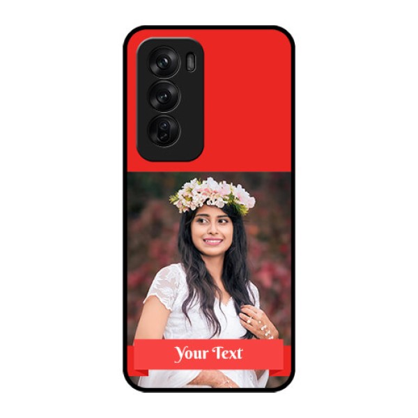 Oppo Reno 12 Pro 5G Custom Glass Phone CaseSimple Red Color Design