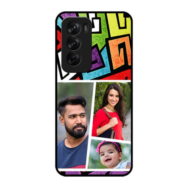 Oppo Reno 12 Pro 5G Custom Glass Phone CaseGraffiti Pattern Design
