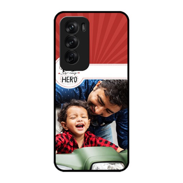 Oppo Reno 12 Pro 5G Custom Glass Phone CaseMy Dad Hero Design