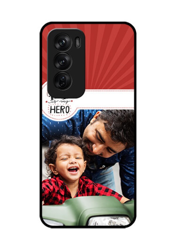 Oppo Reno 12 Pro 5G Custom Glass Phone CaseMy Dad Hero Design