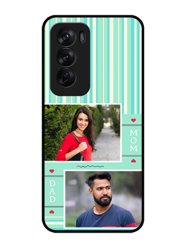 Custom Oppo Reno 12 Pro 5G Custom Glass Phone CaseMom and Dad Pic Design