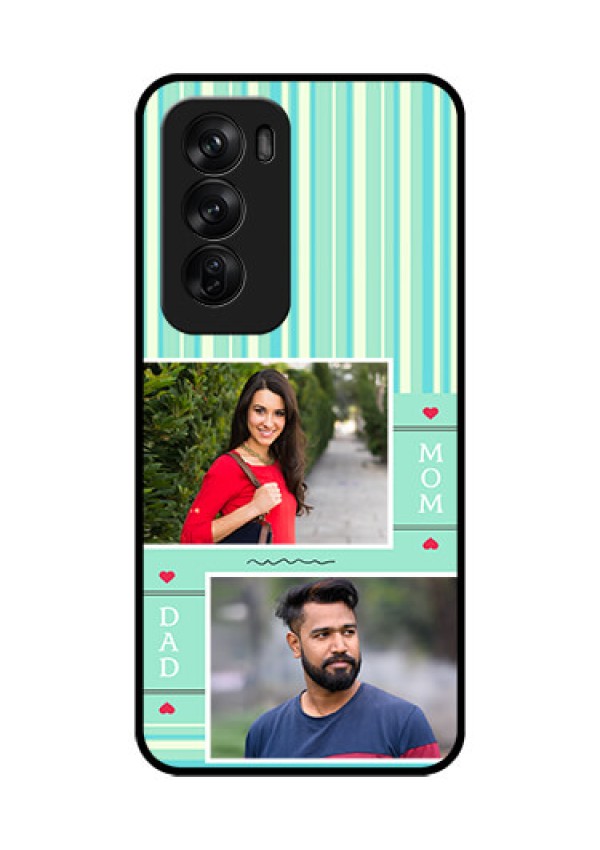 Oppo Reno 12 Pro 5G Custom Glass Phone CaseMom and Dad Pic Design