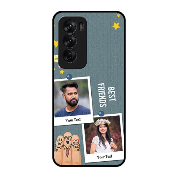 Oppo Reno 12 Pro 5G Custom Glass Phone CaseSticky Frames And Friendship Design Oppo Reno 12 Pro 5G Custom Glass Phone CaseSticky Frames And Friendship Design