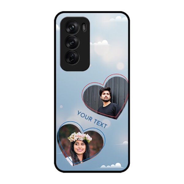 Oppo Reno 12 Pro 5G Custom Glass Phone CaseBlue Color Couple Design