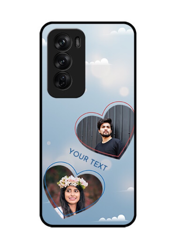 Oppo Reno 12 Pro 5G Custom Glass Phone CaseBlue Color Couple Design