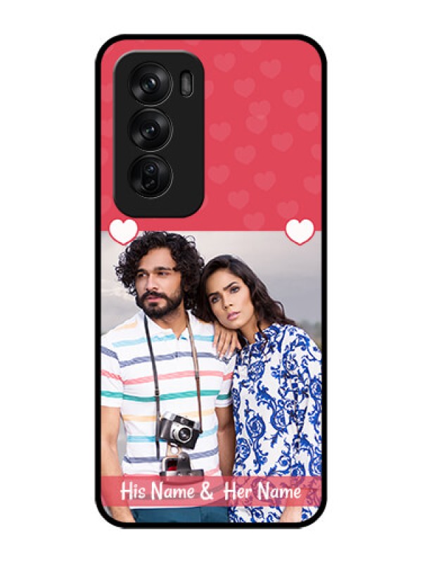 Custom Oppo Reno 12 Pro 5G Custom Glass Phone CaseSimple Love Design