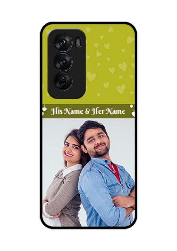 Oppo Reno 12 Pro 5G Custom Glass Phone CaseYou and Me Heart Design