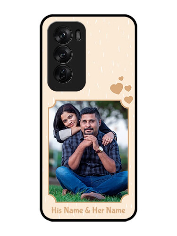 Custom Oppo Reno 12 Pro 5G Custom Glass Phone CaseWith Confetti Love Design