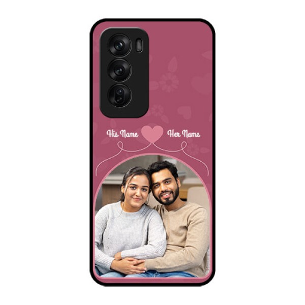 Oppo Reno 12 Pro 5G Custom Glass Phone CaseLove Floral Design